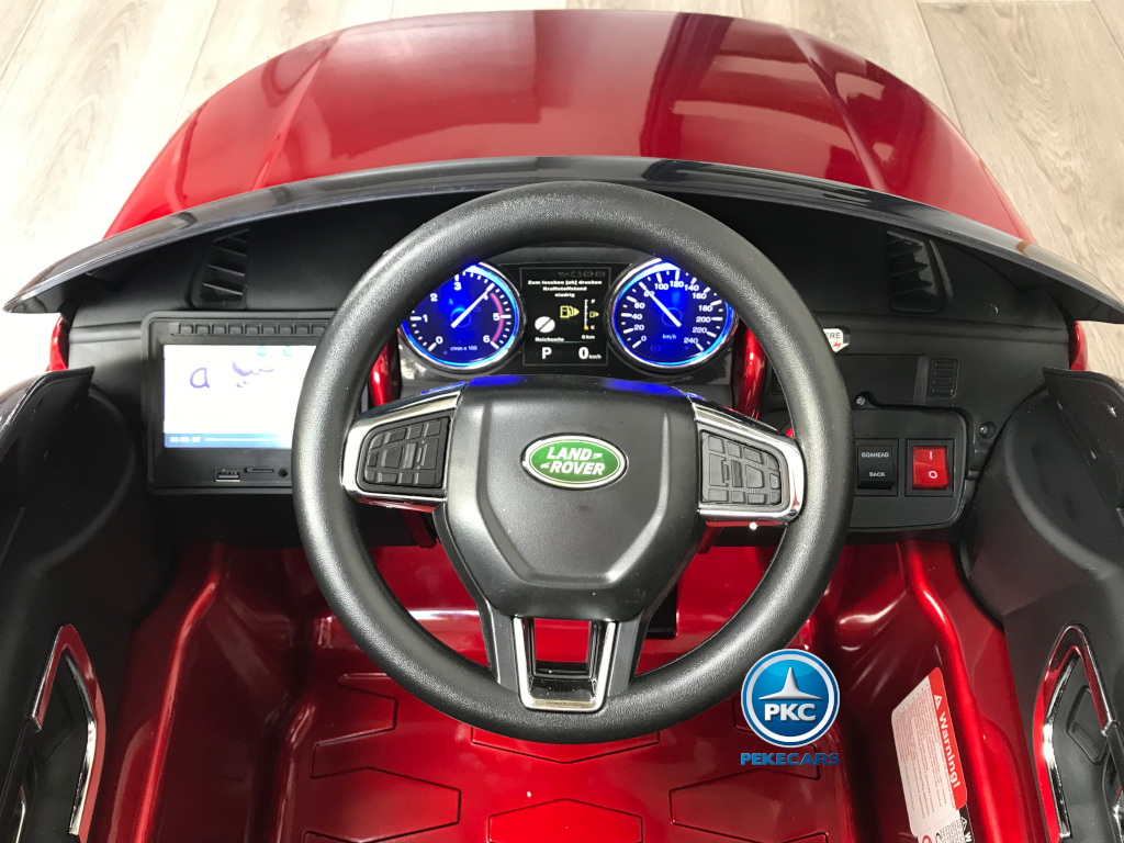 Coche eléctrico infantil Land Rover Discovery 12V MP4 rojo metalizado