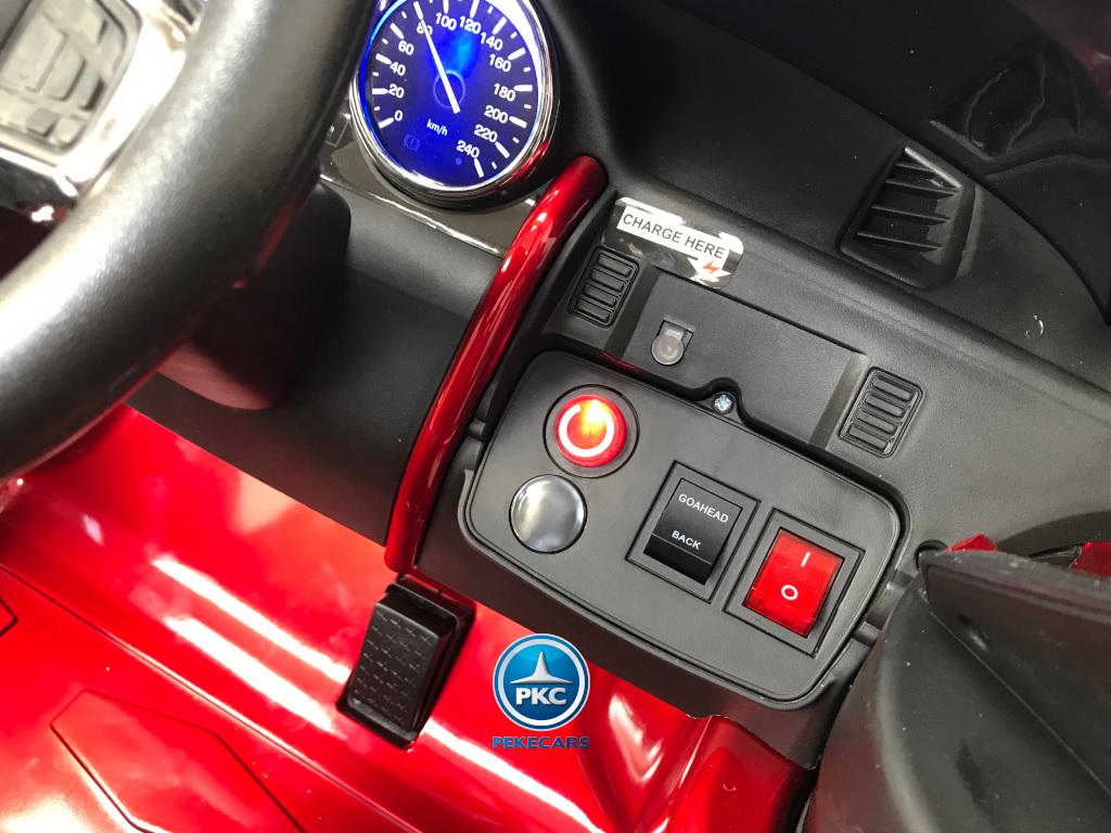 Coche eléctrico infantil Land Rover Discovery 12V MP4 rojo metalizado