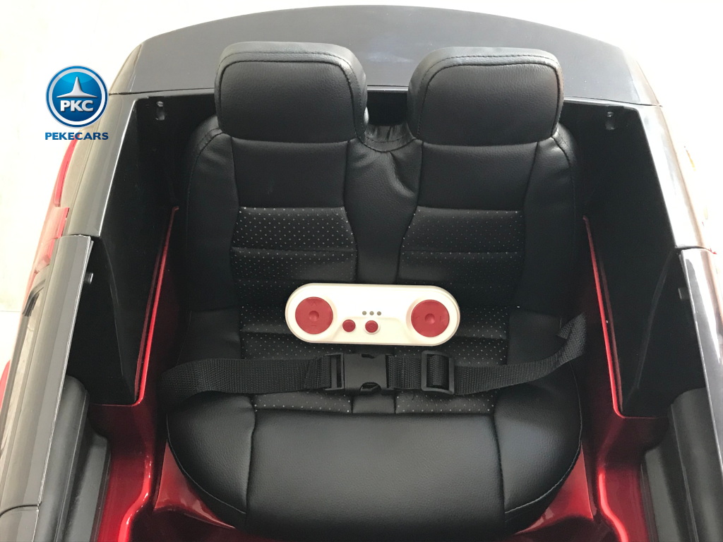Coche eléctrico para niños Land Rover Discovery 12V MP4 rojo metalizado mando radiocontrol