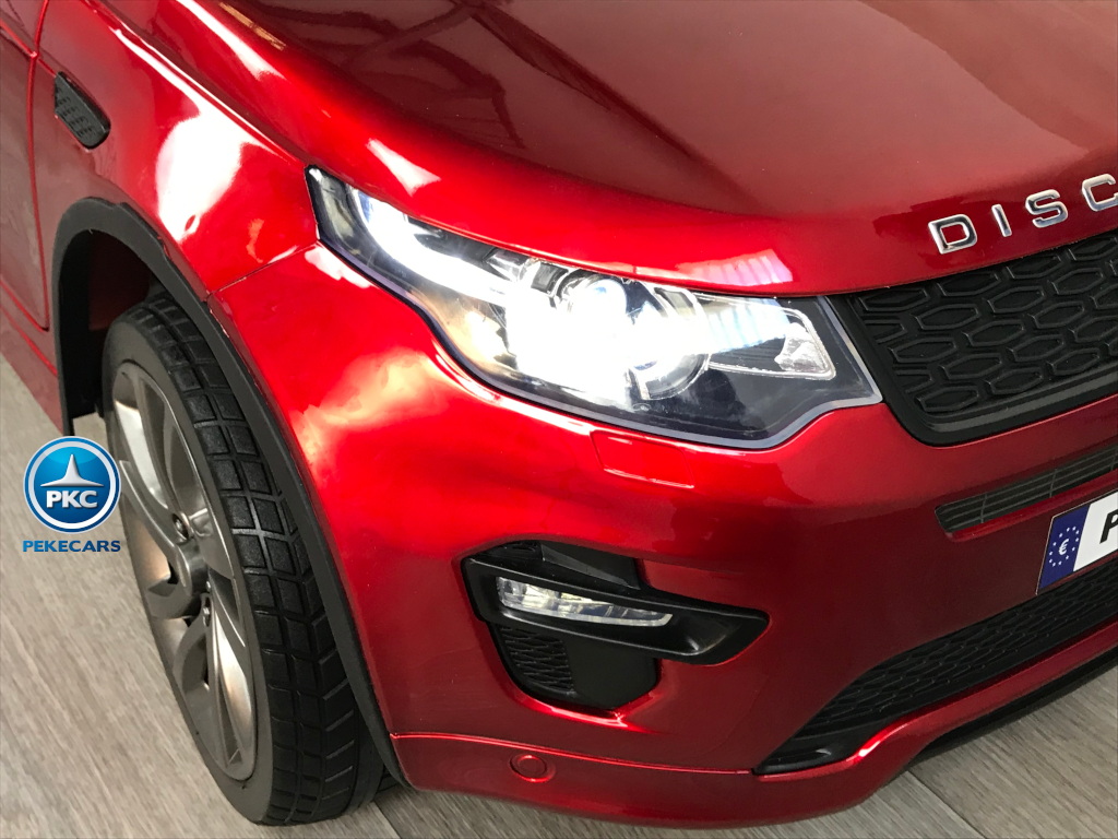 Coche eléctrico infantil Land Rover Discovery 12V MP4 rojo metalizado luves led