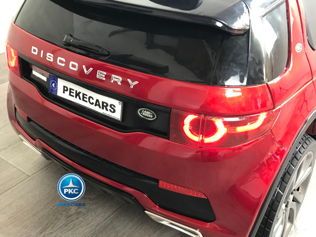 Coche eléctrico infantil Land Rover Discovery 12V MP4 rojo metalizado