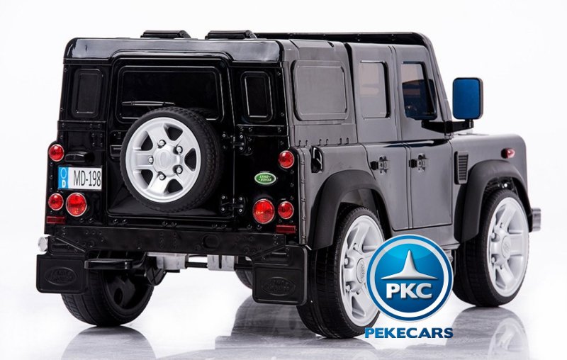 Todoterreno electrico infantil Land Rover Defender Negro vista del salpicadero