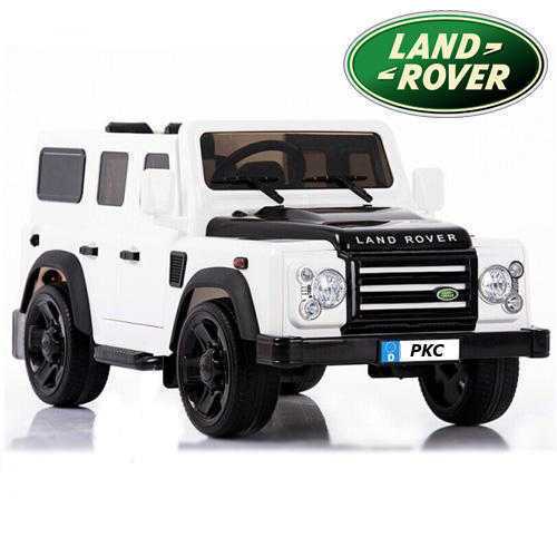 Todoterreno electrico para niños Land Rover Defender Blanco vista principal