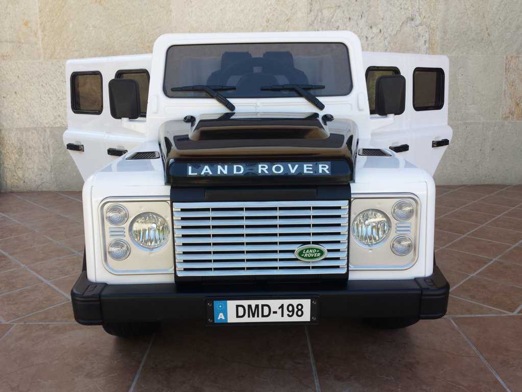 Todoterreno electrico infantil Land Rover Defender Blanco