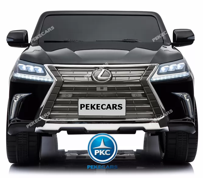 Coche electrico infantil Lexus 570 con MP4 Negro vista frontal