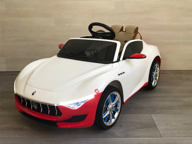 Coche electrico para niños Maserati Alfieri Blanco y rojo vista principal