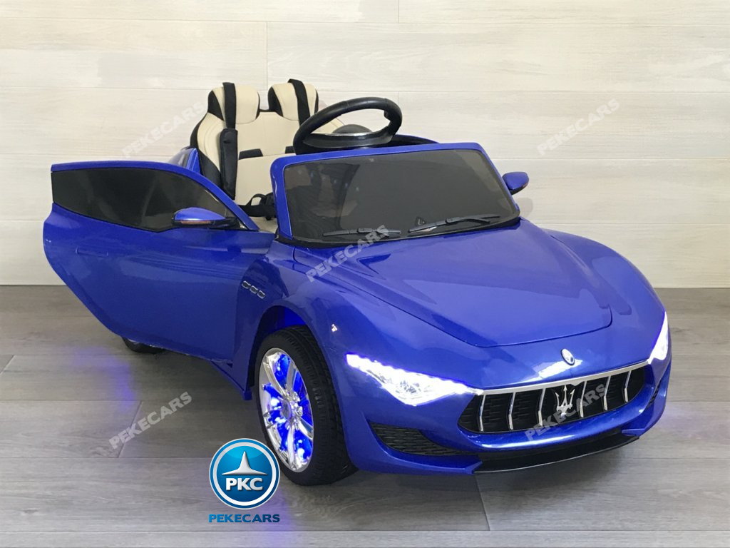 Coche electrico infantil Maserati Alfieri Azul con Pantalla MP4