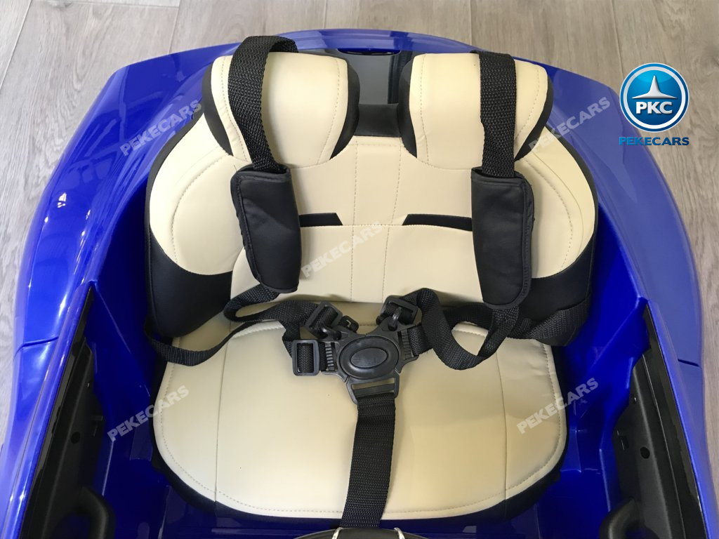 Coche electrico infantil Maserati Alfieri Azul con Pantalla MP4 asiento piel