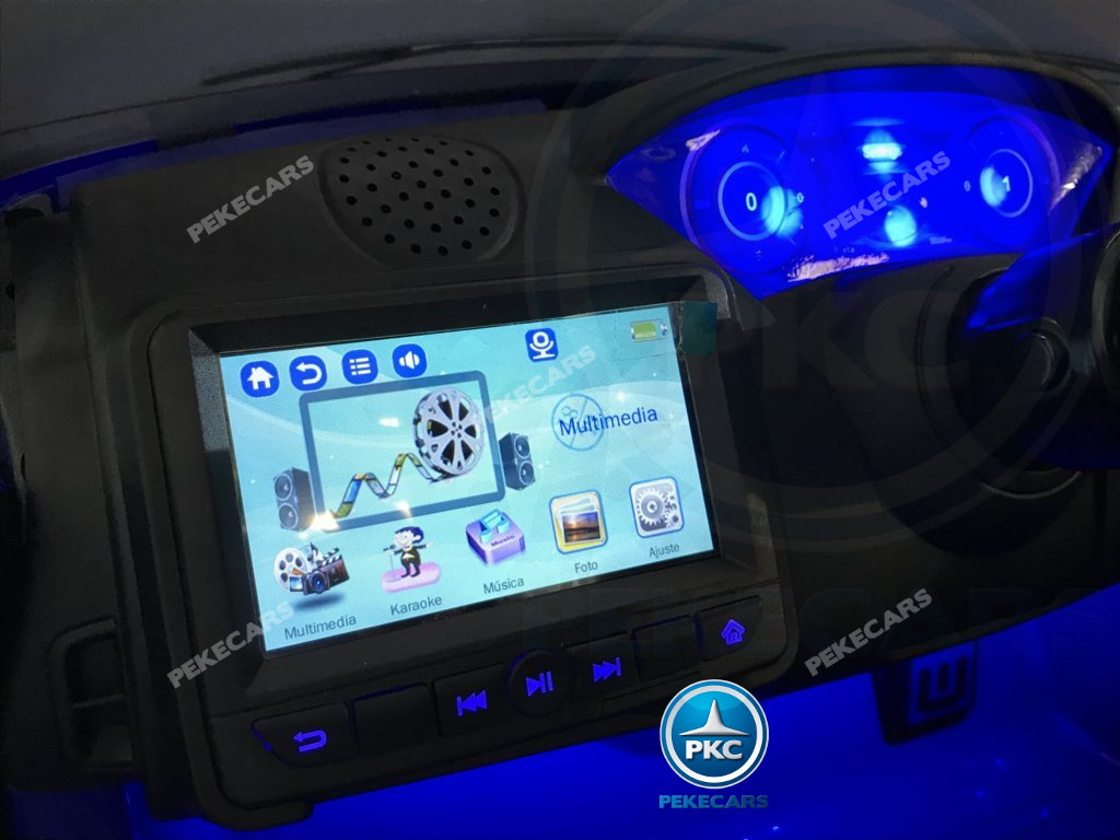 Coche electrico para niños Maserati Alfieri Azul con Pantalla MP4