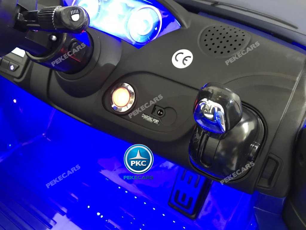 Coche electrico infantil Maserati Alfieri Azul con Pantalla MP4 boton de arranque