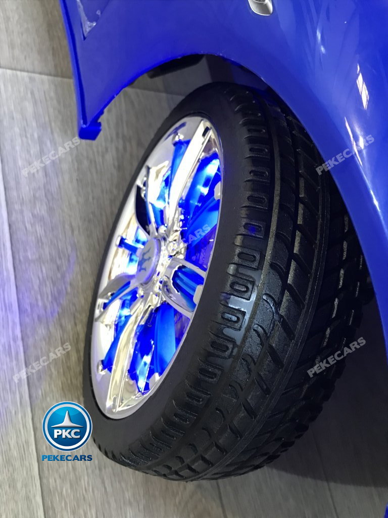 Coche electrico para niños Maserati Alfieri Azul con Pantalla MP4 ruedas con luces