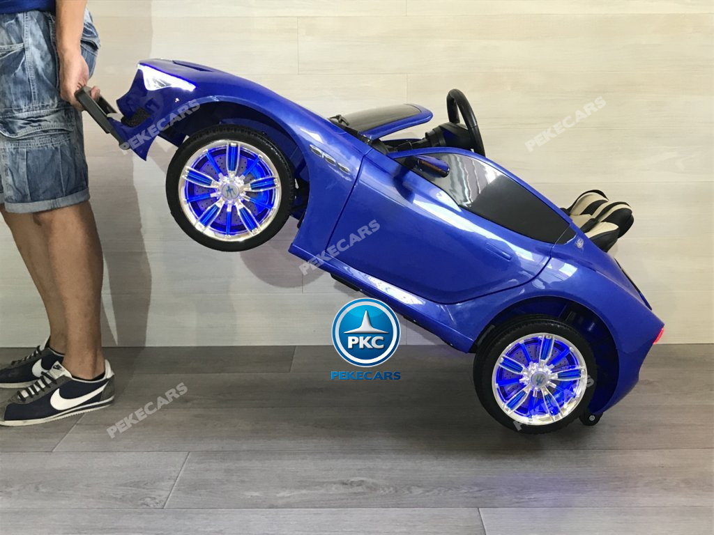Coche electrico infantil Maserati Alfieri Azul con Pantalla MP4 con sistema stroller