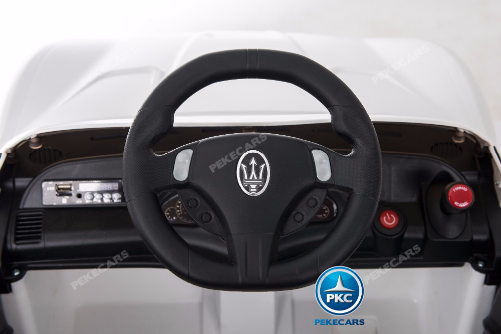 Coche electrico infantil Maserati Gran Turismo 12V Blanco volante
