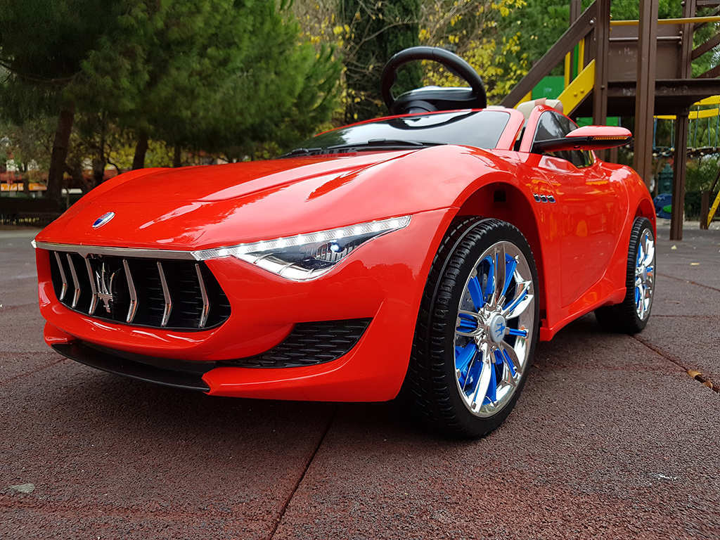 Coche electrico para niños Maserati Alfieri Rojo con Pantalla MP4 vista principal