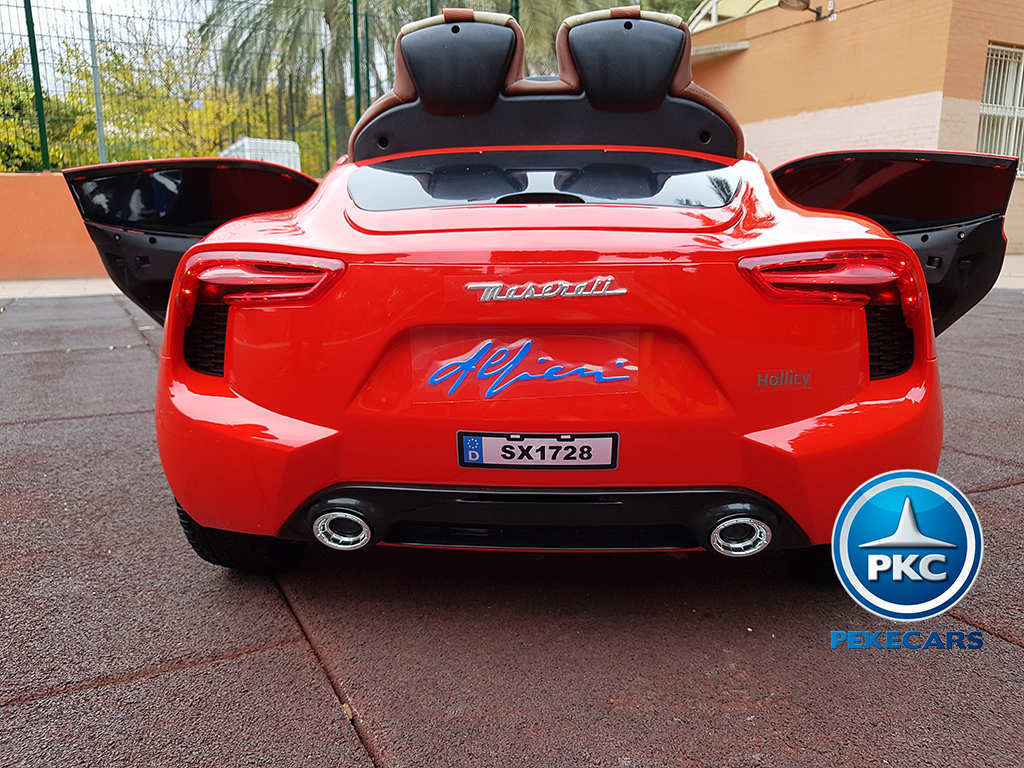 Coche electrico infantil Maserati Alfieri Rojo con Pantalla MP4 volante con claxon