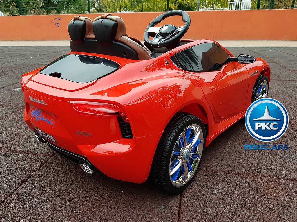 Coche electrico para niños Maserati Alfieri Rojo con Pantalla MP4