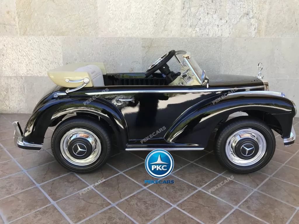 Coche electrico para niños Mercedes Benz 300S Negro vista lateral
