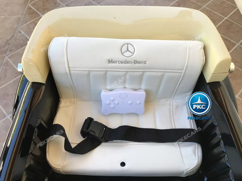 Coche electrico para niños Mercedes Benz 300S Negro asiento con cinturon de seguridad