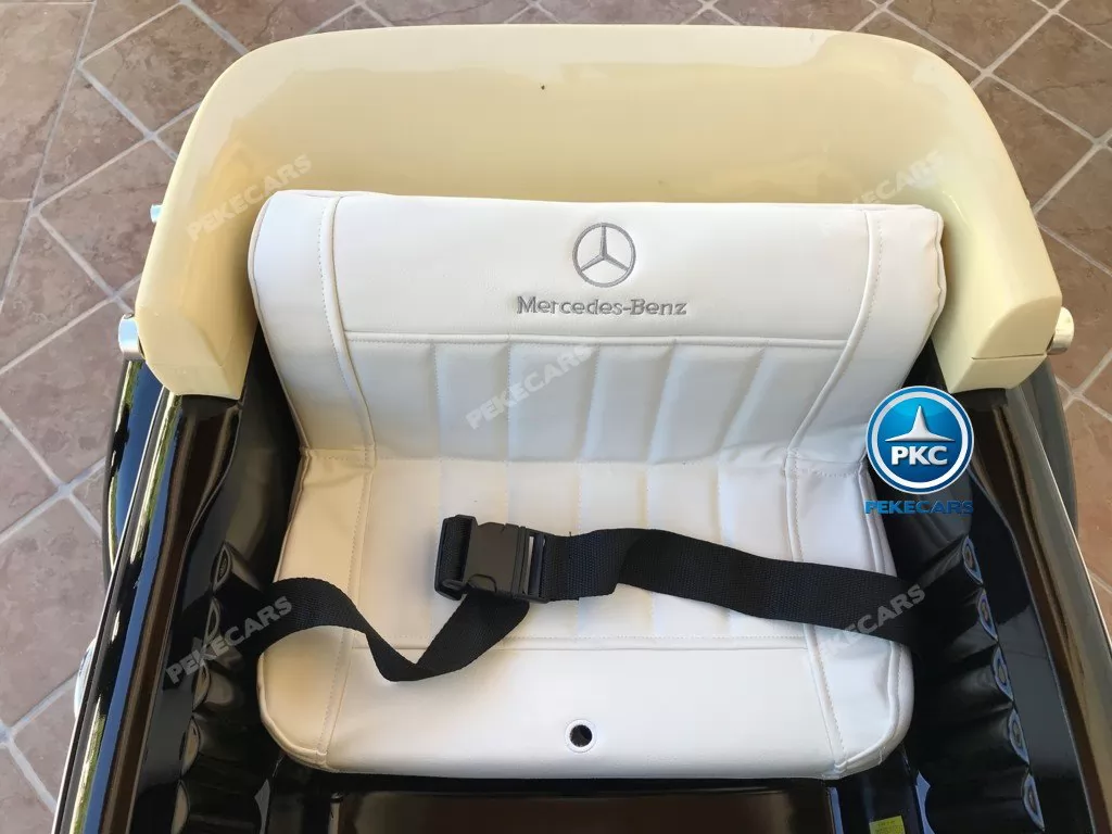 Coche electrico infantil Mercedes Benz 300S Negro asiento acolchado en piel