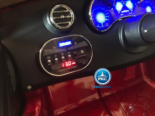 Coche electrico para niños Mercedes C63 Rojo Metalizado bateria extraible