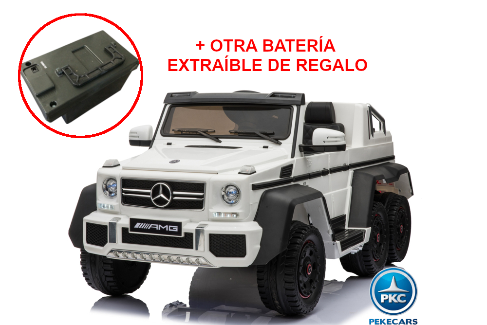 Coche electrico para niños New Mercedes G63 Blanco