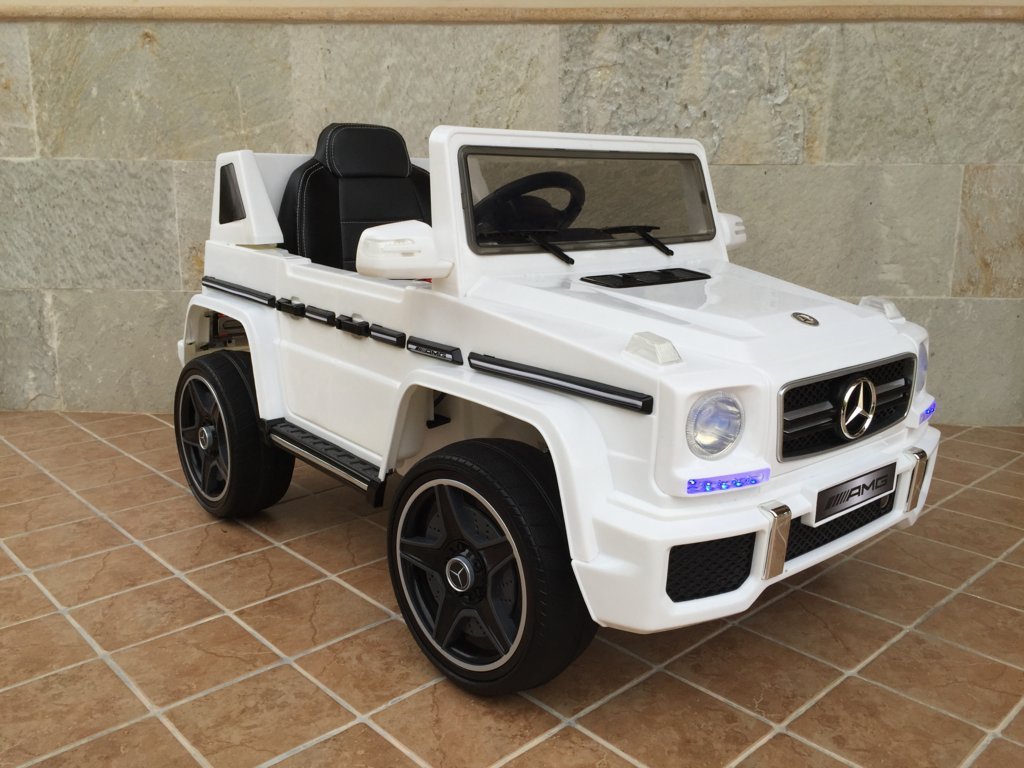 Todoterreno electrico para niños Mercedes G63 Blanco