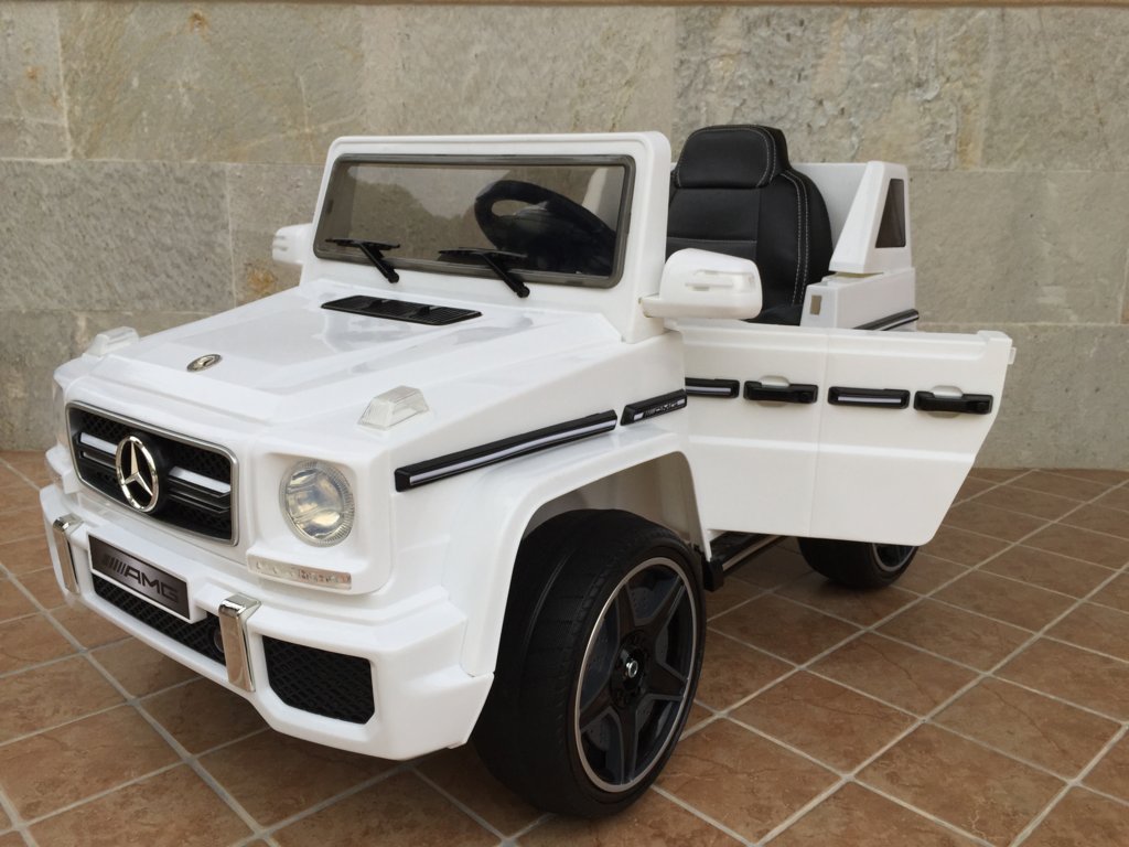 Todoterreno electrico para niños Mercedes G63 Blanco