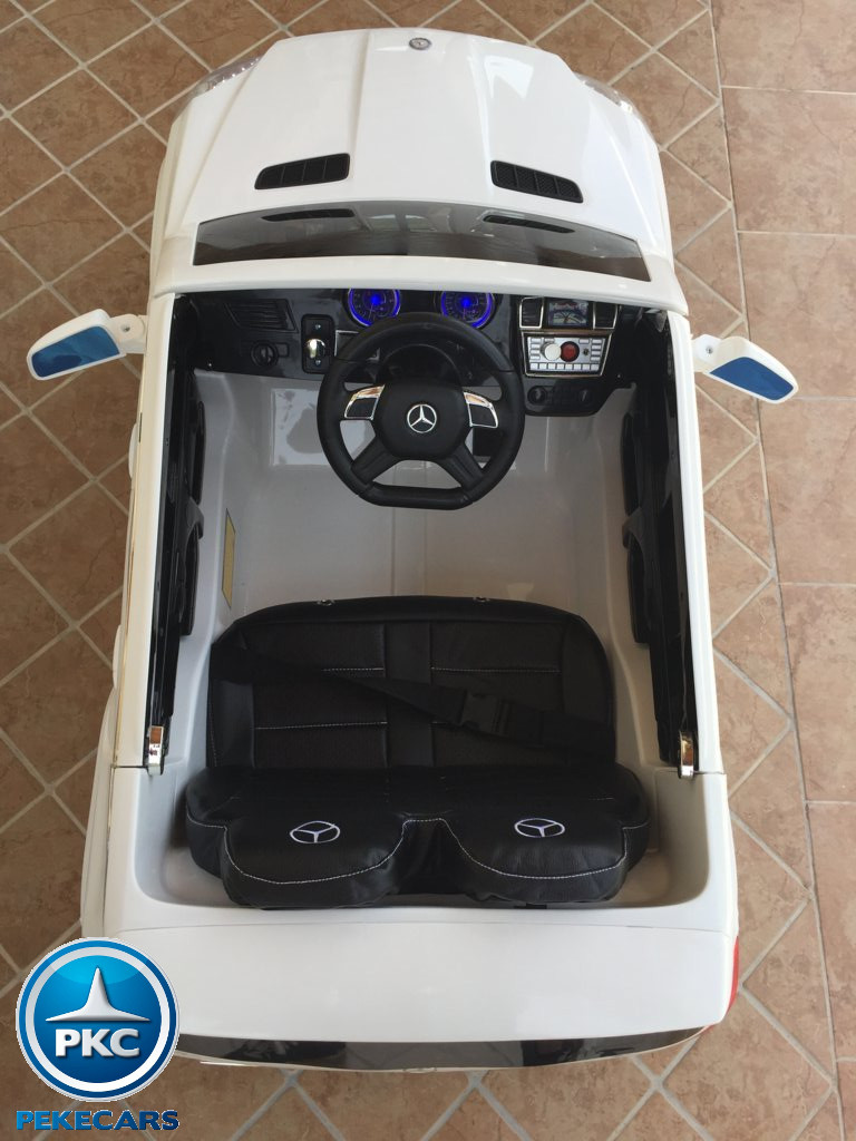 Coche electrico infantil Mercedes GL63 Blanco visto desde arriba