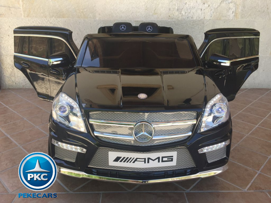 Coche electrico infantil Mercedes GL63 Negro Metalizado vista frontal