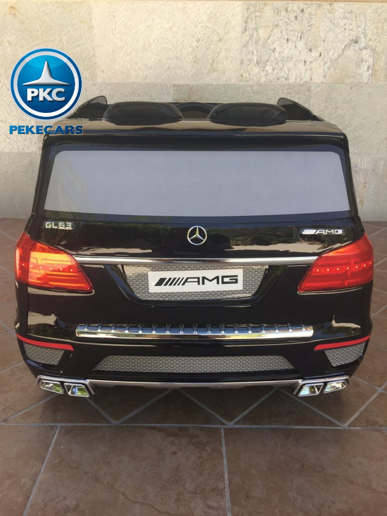 Coche electrico para niños Mercedes GL63 Negro Metalizado vista trasera