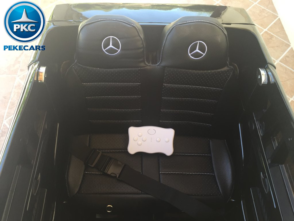 Coche electrico para niños Mercedes GL63 Negro Metalizado asiento acolchado en piel