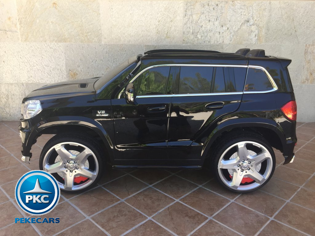 Coche electrico para niños Mercedes GL63 Negro Metalizado conexion para MP3