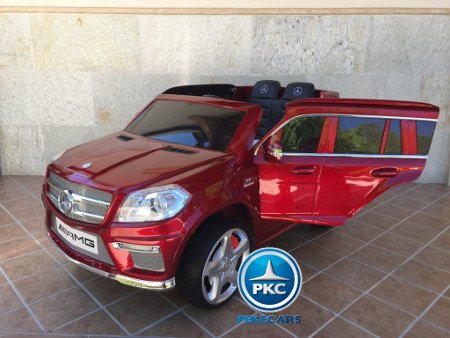 coche electrico Mercedes GL63 rojo metalizado para niños