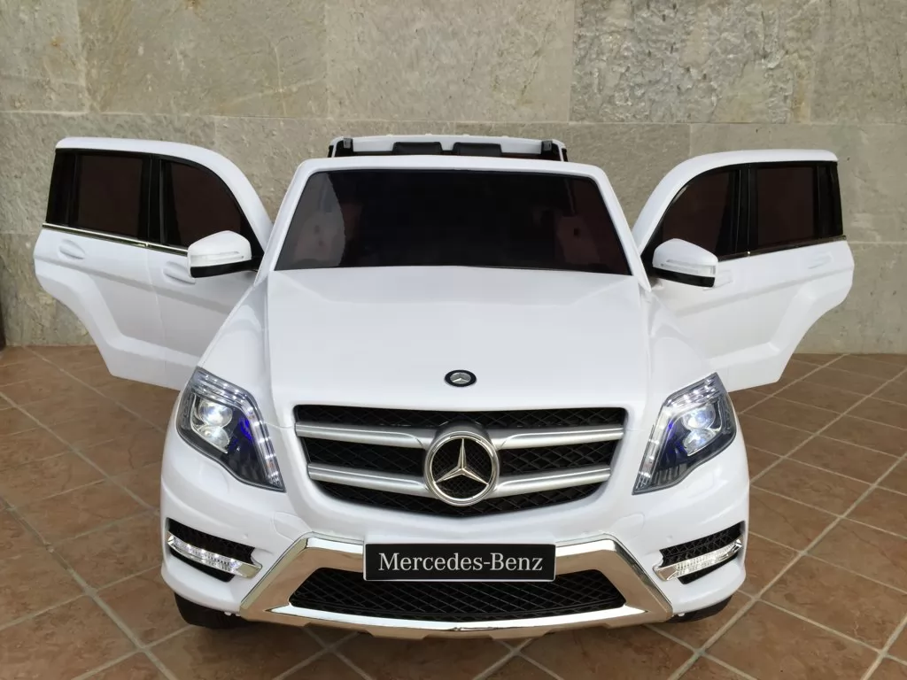 Coche electrico infantil Mercedes GLK-350 Blanco vista frontal