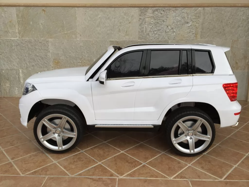 Coche electrico infantil Mercedes GLK-350 Blanco lateral