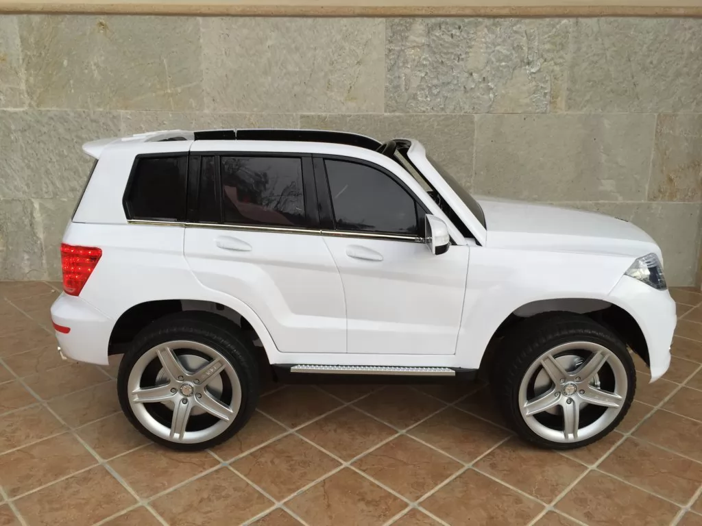 Coche electrico para niños Mercedes GLK-350 Blanco lateral