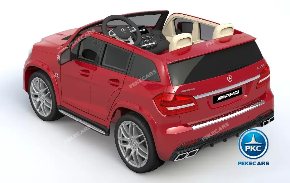 Coche electrico infantil Mercedes GLS63 Rojo Metalizado con apertura de puertas