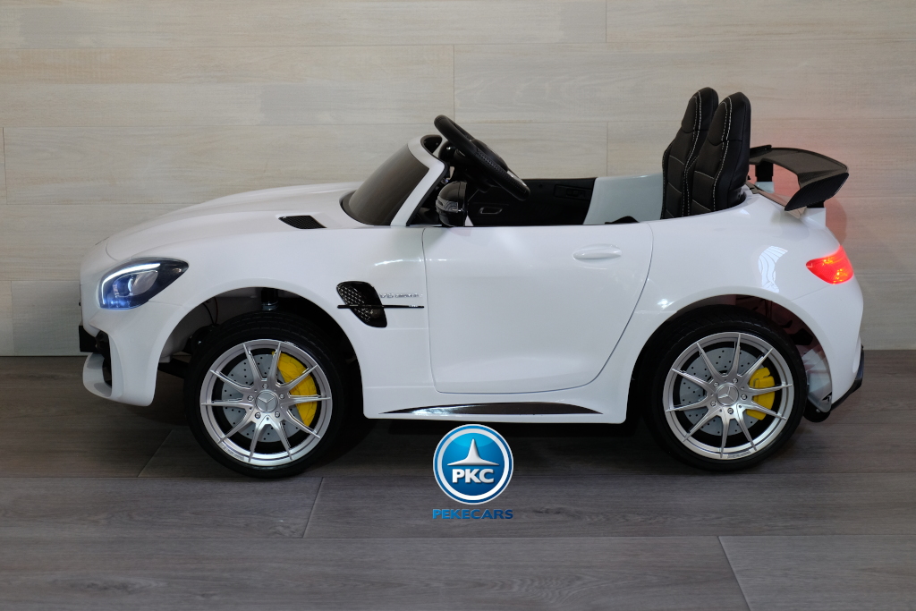 Coche electrico infantil Mercedes GTR 2 plazas Blanco