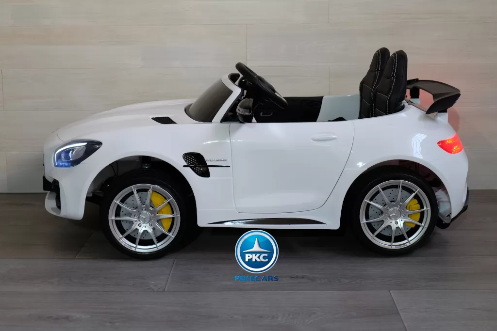 Coche electrico infantil Mercedes GTR 2 plazas Blanco