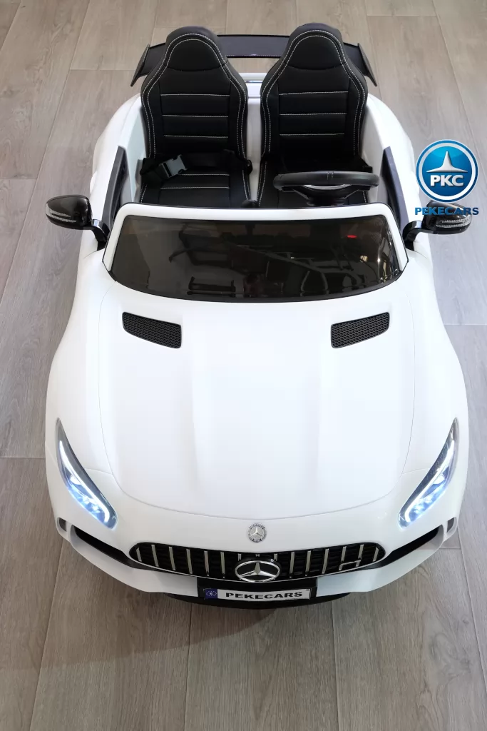 Coche electrico para niños Mercedes GTR 2 plazas Blanco capo