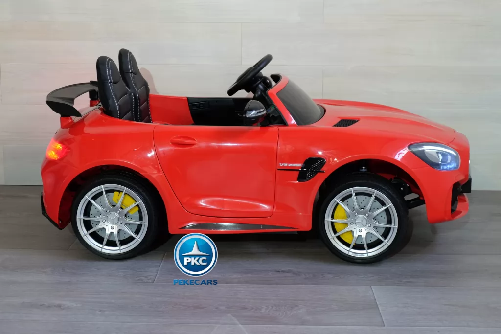 Coche electrico infantil Mercedes GTR 2 plazas Rojo lateral