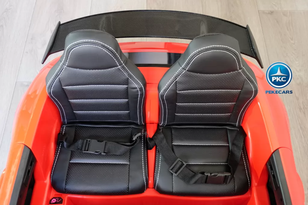 Coche electrico infantil Mercedes GTR 2 plazas Rojo dos asientos individuales