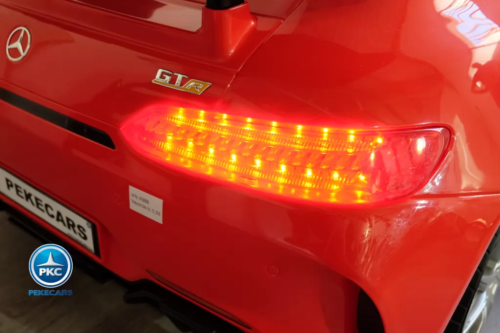 Coche electrico infantil Mercedes GTR 2 plazas Rojo luces traseras
