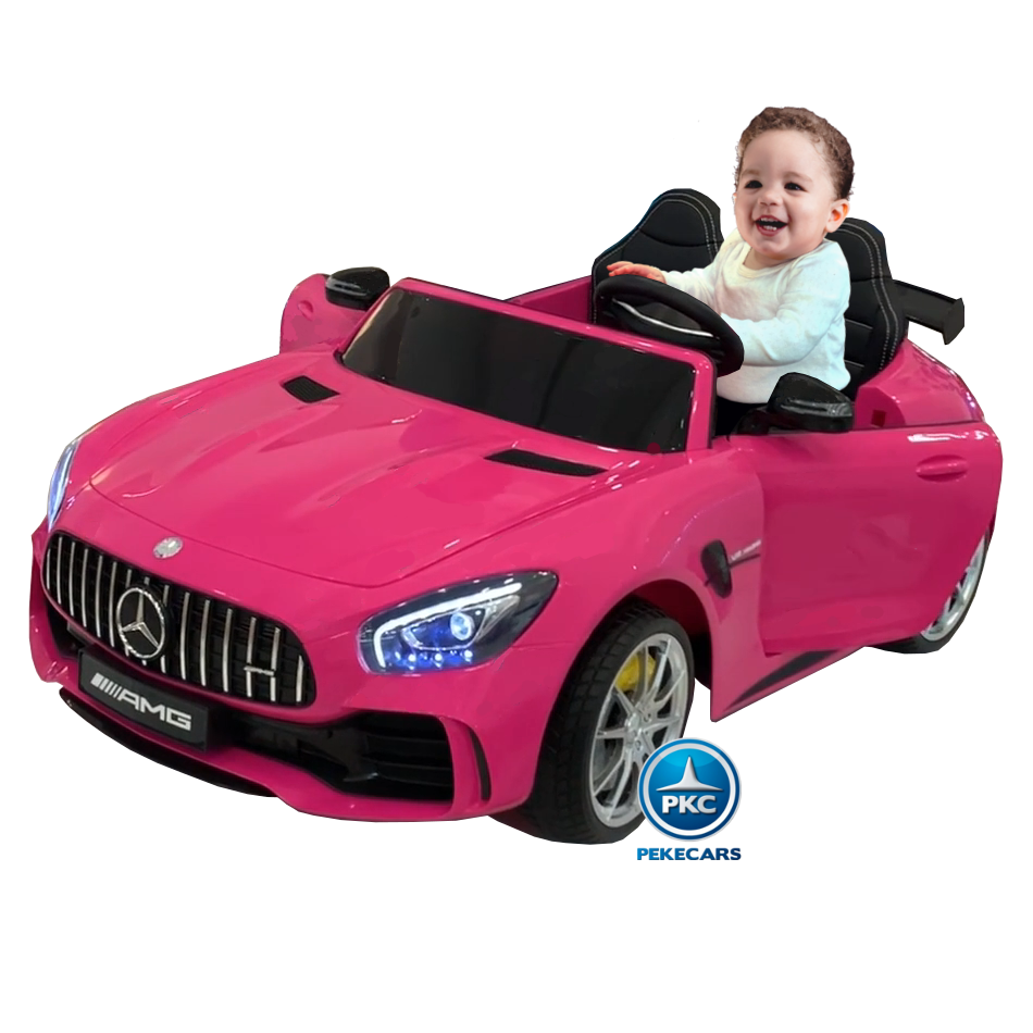 Coche electrico para niños Mercedes GTR 2 plazas Blanco vista principal