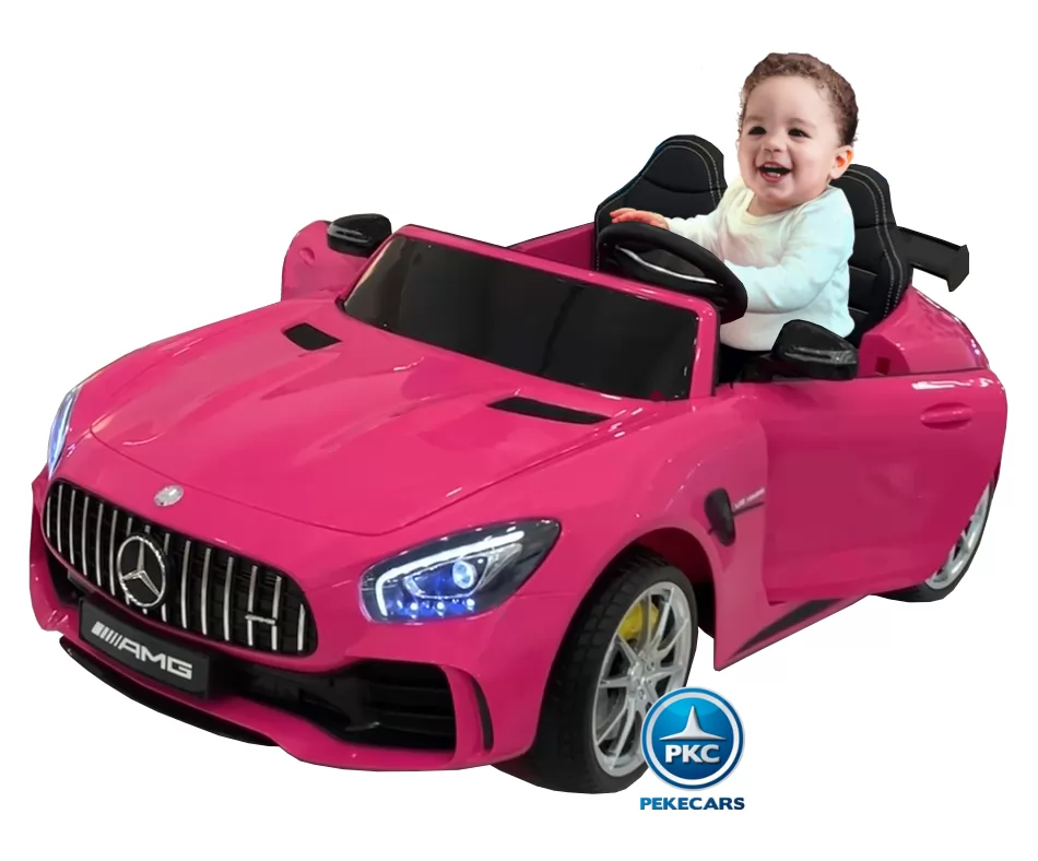 Coche electrico para niños Mercedes GTR 2 plazas Blanco vista principal