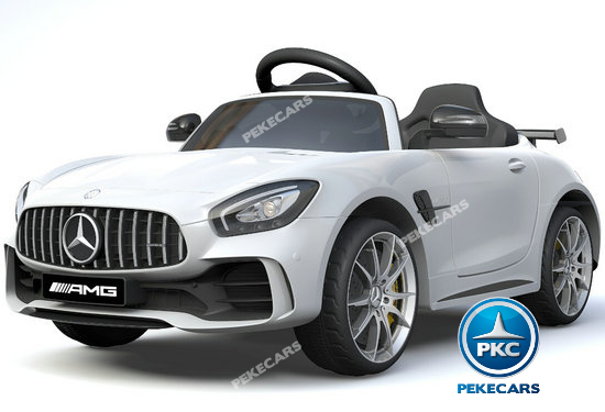 Coche electrico para niños Mercedes GTR 12V Blanco vista principal