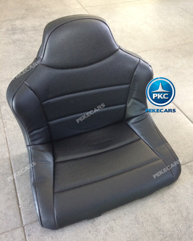 Coche electrico infantil Mercedes GTR 12V Blanco asiento acolchado en piel