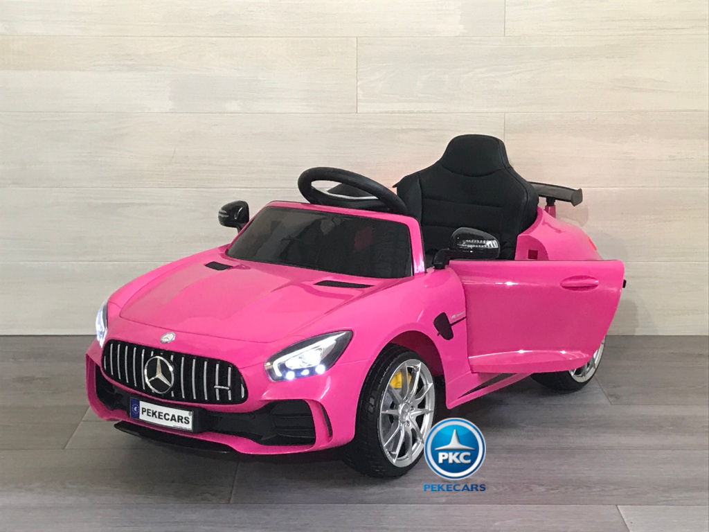 Coche electrico para niños Mercedes GTR 12V Rosa vista principal