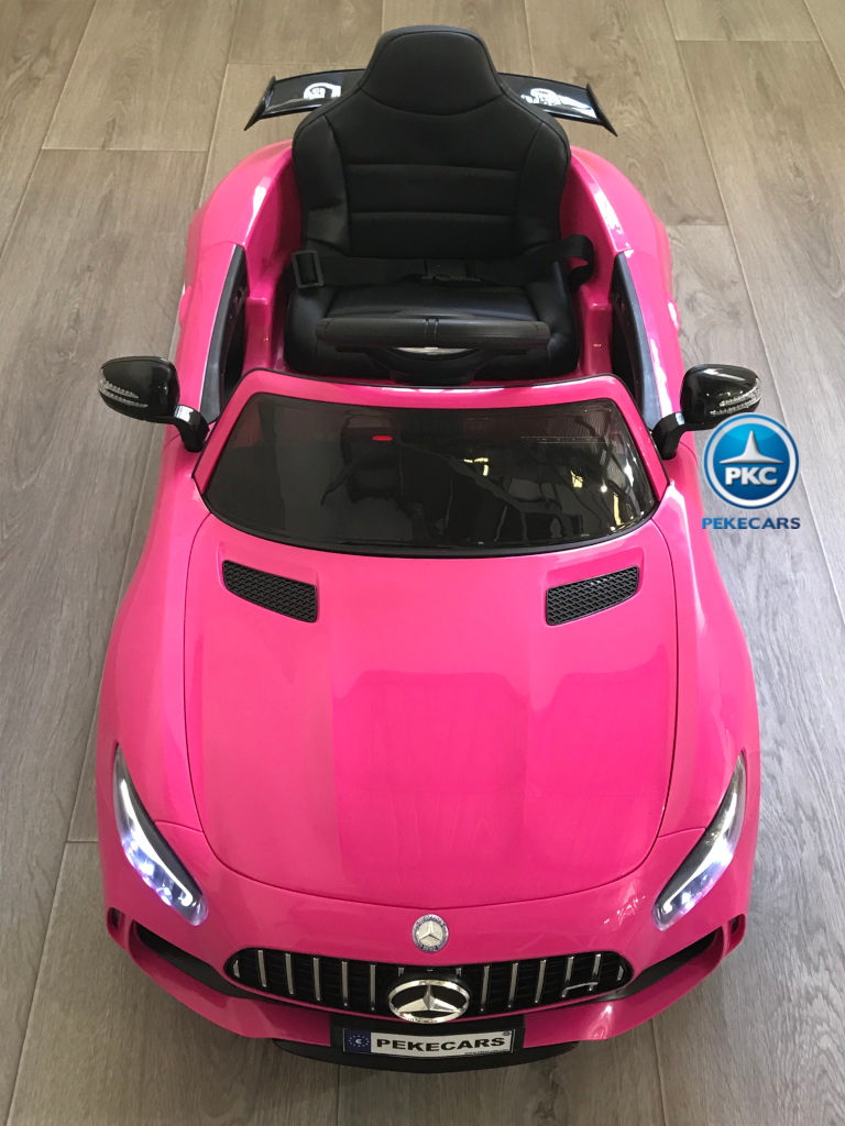 Coche electrico para niños Mercedes GTR 12V Rosa capo
