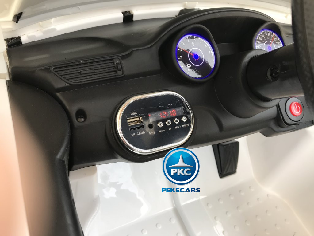 Coche electrico infantil Mercedes ML-350 Blanco salpicadero